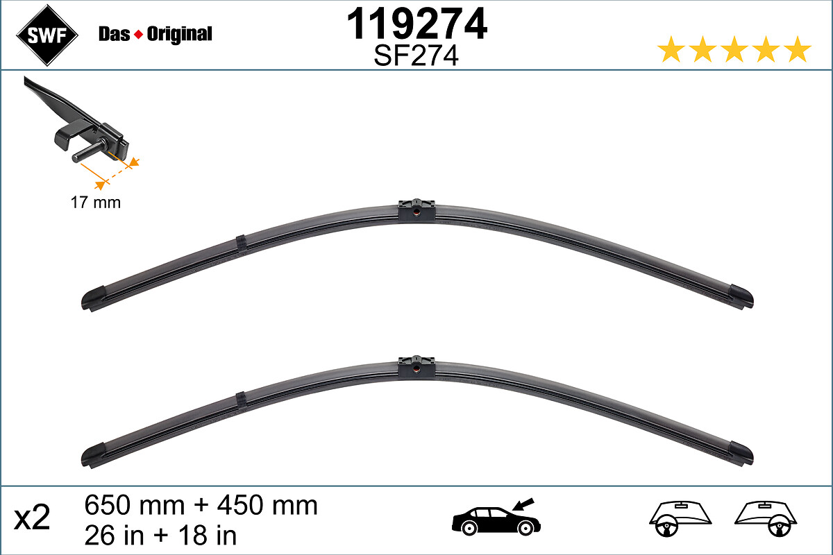 Wiper Blade - 119274 SWF